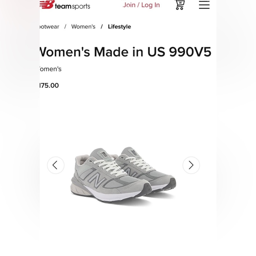 NEW! New Balance MADE in USA 990v5 Women’s Sneakers